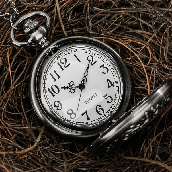Montre vintage en bois et alliage