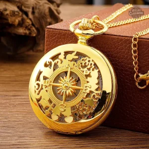 Garde temps Steampunk avec finition or antique