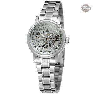 Accessoire féminin steampunk, montre mécanique élégante