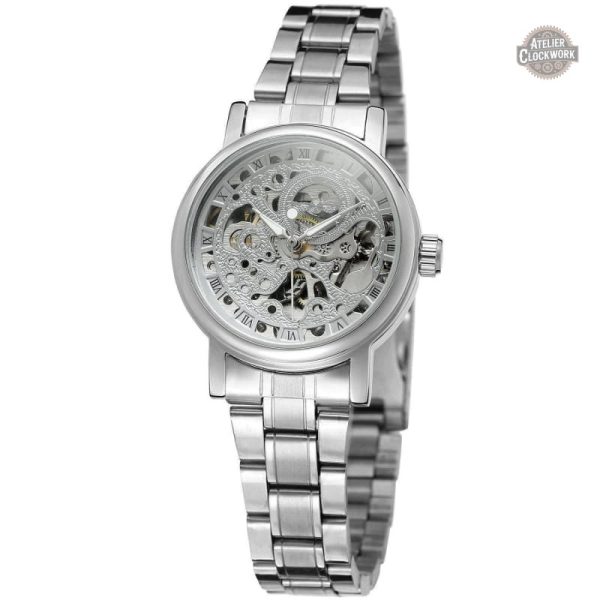 Accessoire féminin steampunk, montre mécanique élégante