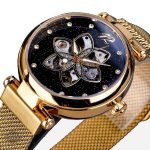 Montre Squelette Fleur Mécanique Steampunk Femme