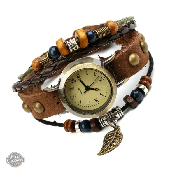 montre-femme-fantaisie-bracelet-cuir-1 Montre Femme Fantaisie Cuir - Dream Punk
