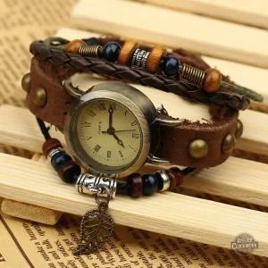 Bracelet cuir steampunk pour femme
