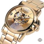 Montre Squelette Dorée Steampunk Femme