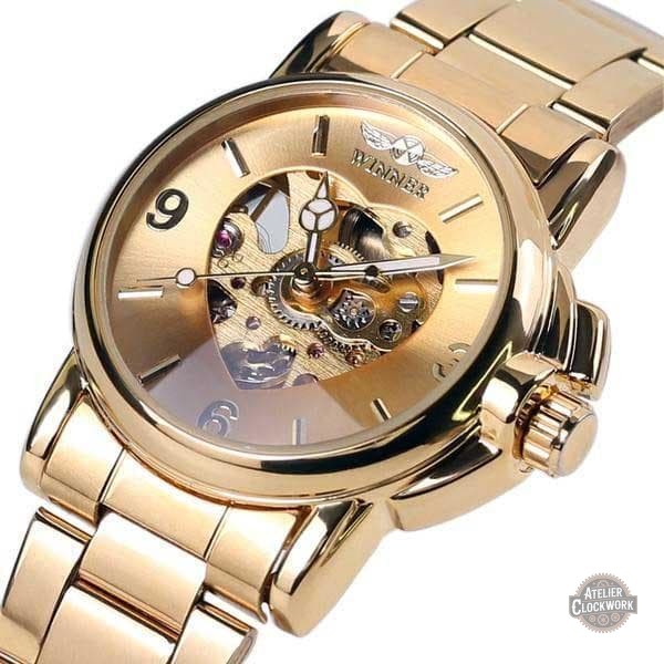 montre-femme-squelette-mecanique-1 Montre Squelette Dorée Steampunk Femme