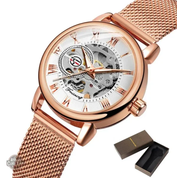 Élégance rétro-futuriste de la montre Squelette