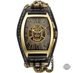 Montre dandy noire inspirée de l'univers gothique
