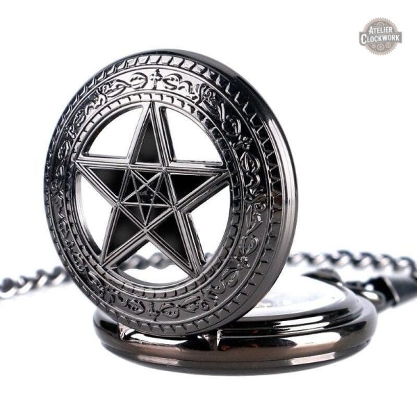 Montre à Gousset avec motif de pentagramme distinctif