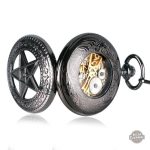 Montre à gousset avec design pentagramme mystérieux