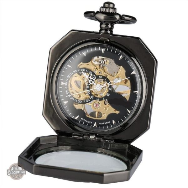 Montre à gousset au cadran innovant et stylé