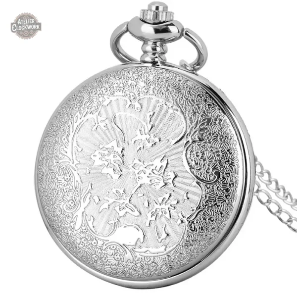 Montre à Gousset avec décoration céleste et quartz