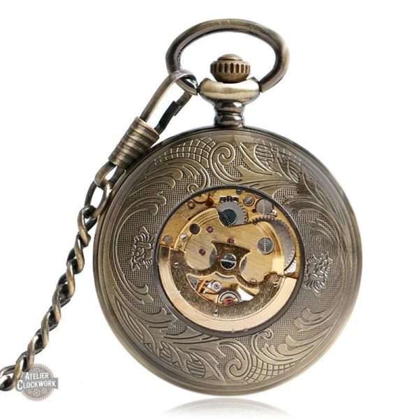 Montre à gousset en cuivre pour homme