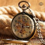 Montre vintage à gousset pour homme en cuivre