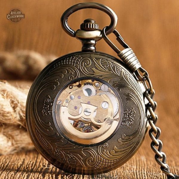 Montre homme en cuivre, style rétro
