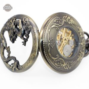 Garde-temps Dragon à gousset, style asiatique