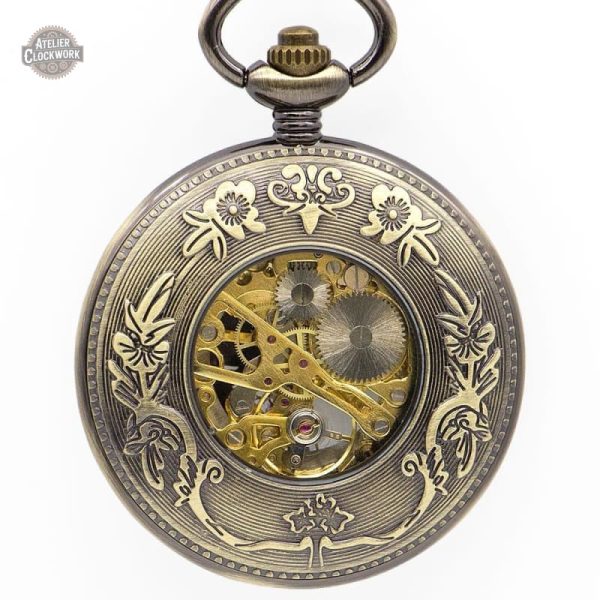 Montre gousset au motif dragon, chic et intemporelle