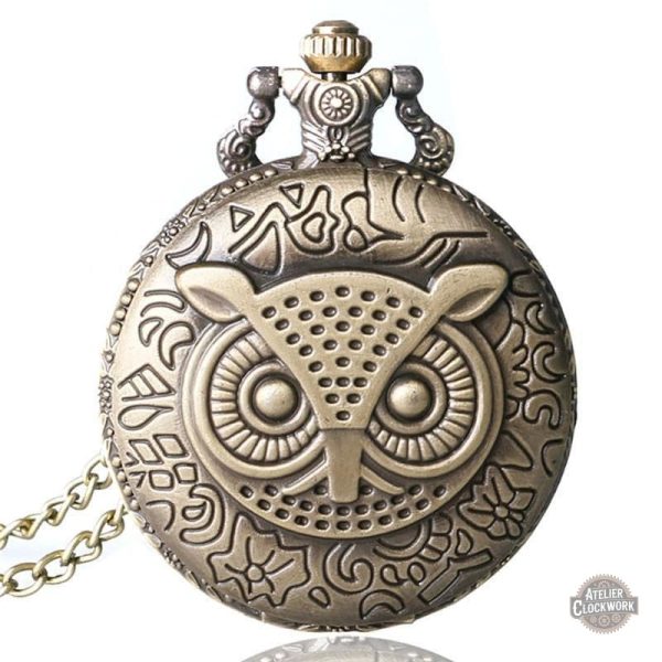 montre-gousset-hibou-1 Montre Gousset Hibou Steampunk, garde-temps unique