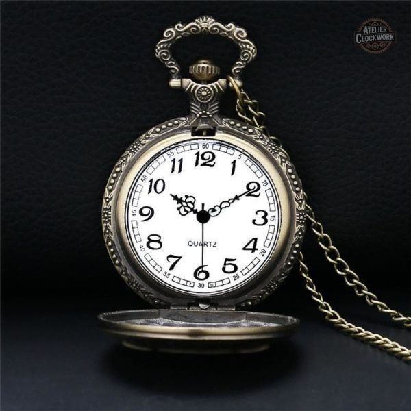 Montre à gousset, design hibou inspiré steampunk