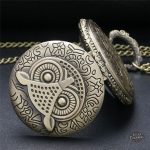 Accessoire vintage, montre à gousset hibou distinctif