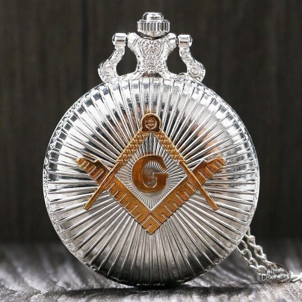 Montre à gousset avec symbole maçonnique