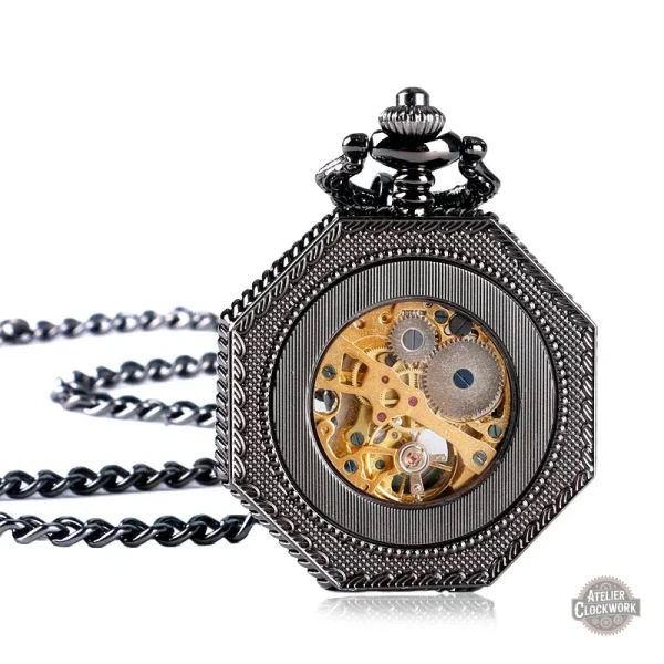 Design octogonal pour homme, montre Napoléon