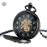 Montre à gousset squelette, style intemporel, design élégant