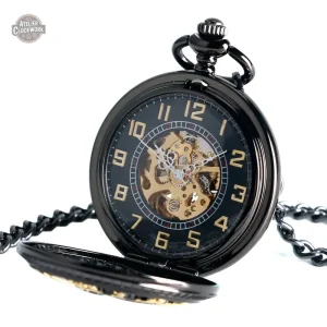 Montre à gousset squelette, style intemporel, design élégant