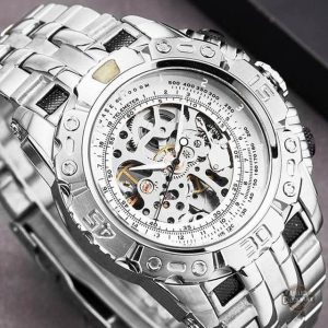 Montre Homme Squelette avec mécanisme visible