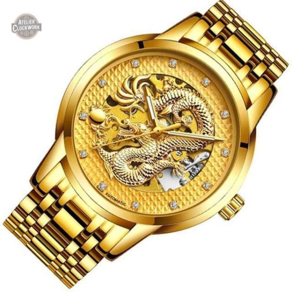 Montre Dragon Steampunk - Design unique inspiré de Chinatown