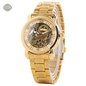 Montre Golden Boy avec mécanisme visible