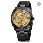 Style steampunk, montre homme à mouvement apparent et chic