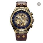 Montre homme avec mécanisme visible