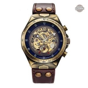 Montre homme avec mécanisme visible