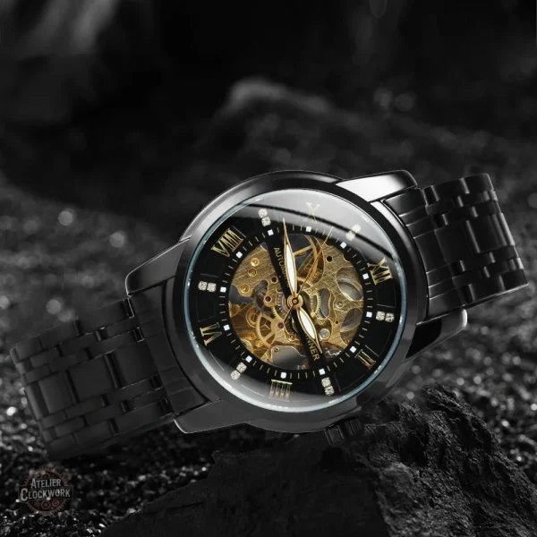 Montre squelette pour homme au design élégant