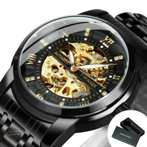 Design sophistiqué de la montre squelette Organa