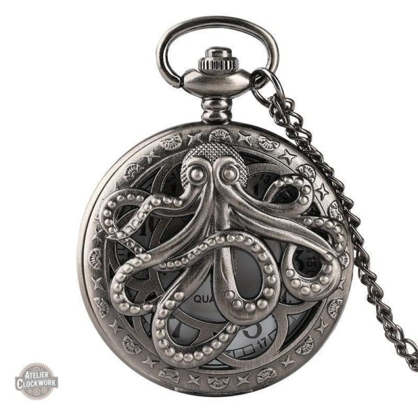 Montre à Gousset Kraken Steampunk