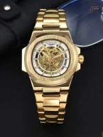 Montre homme au mécanisme visible steampunk