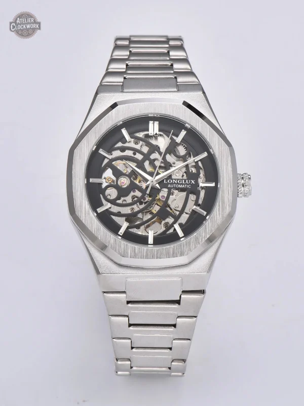 Montre Squelette en Acier Inoxydable Durable
