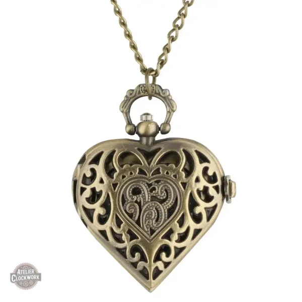 Montre en pendentif au style rétro-futuriste