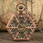 Garde-temps à gousset hexagonal pour femme chic