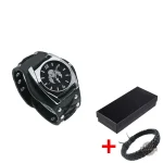 Style punk chic, montre pour homme audacieuse et raffinée