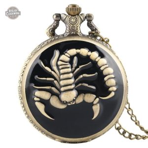 Montre Scorpion à Gousset élégante et intemporelle