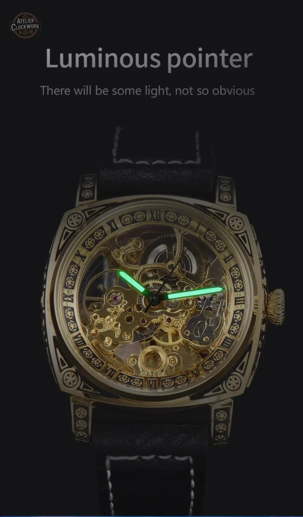 LONGLUX : montre squelette pour homme au style unique