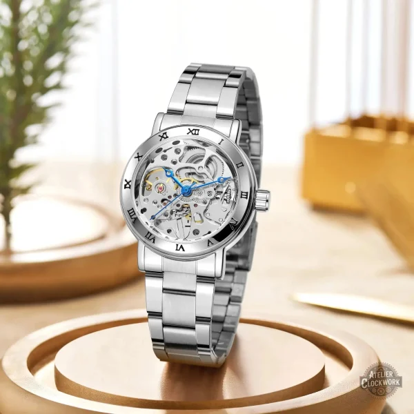 Montre argentée femme, style vintage et moderne