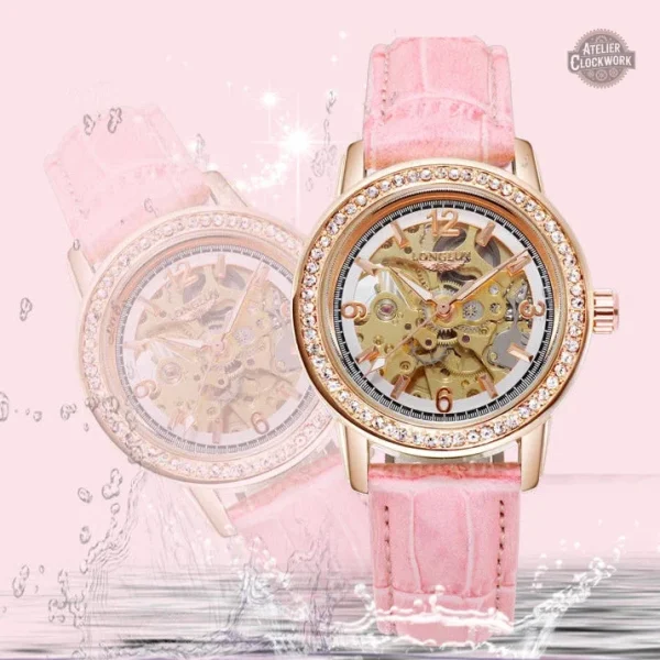 Accessoire steampunk : montre squelette pour femme
