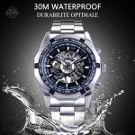 Montre squelette homme au style vintage
