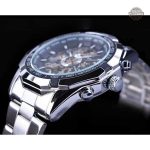 Montre en acier inoxydable, touche rétro