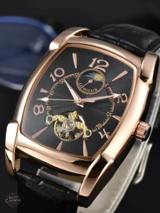 Montre rectangulaire homme au design vintage