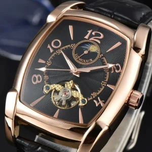 Montre rectangulaire homme au design vintage