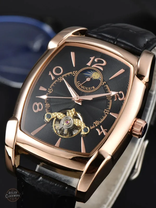 Montre rectangulaire homme au design vintage